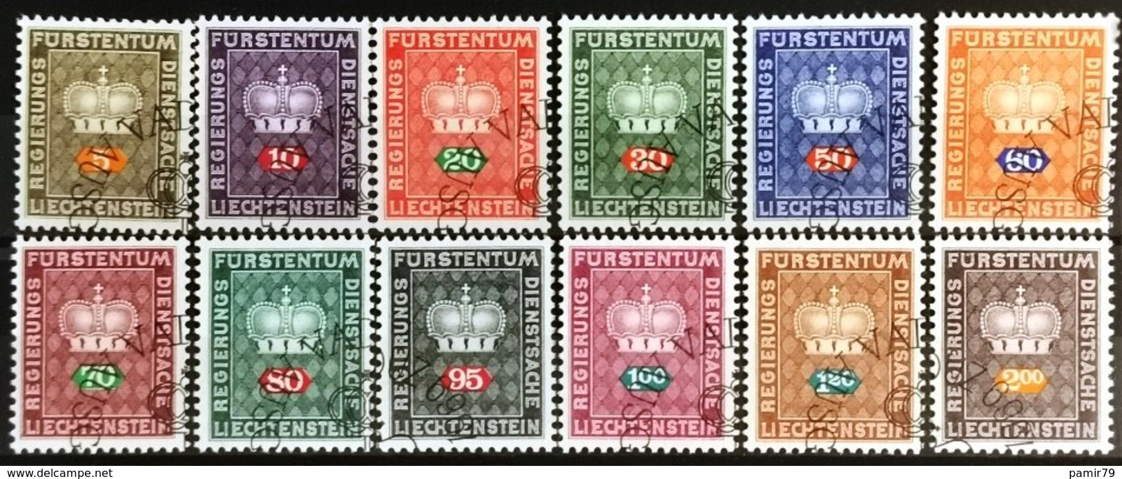 1968-69 Fürstenkrone ET-Stempel MiNr: 45-56 - Autres & Non Classés