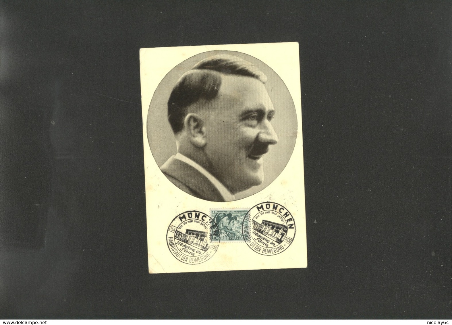 50 Annyversary Of Hitler Card With Postamrk - Sonstige & Ohne Zuordnung