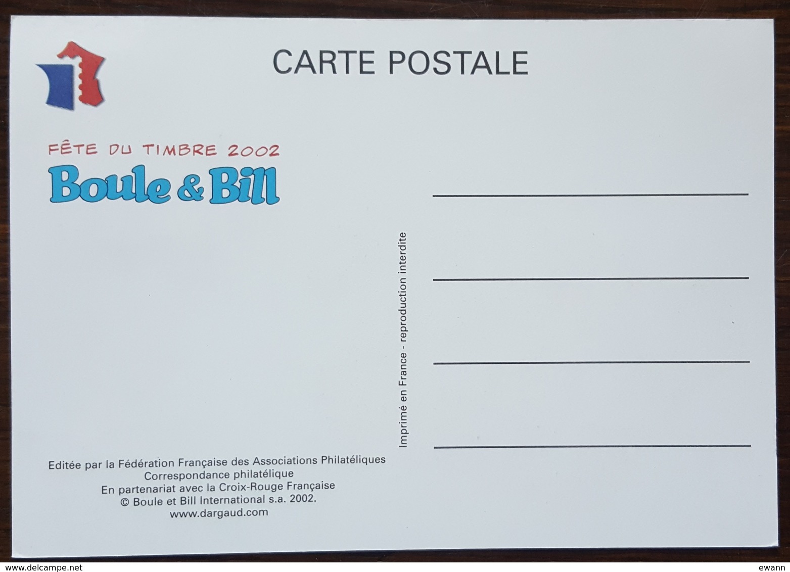 CM 2002 - YT N°3467 - FETE DU TIMBRE / BOULE & BILL - LILLE - 2000-2009