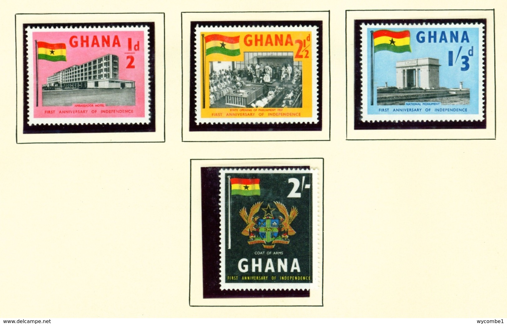 GHANA  -  1958 Independence Set Unmounted/Never Hinged Mint - Ghana (1957-...)