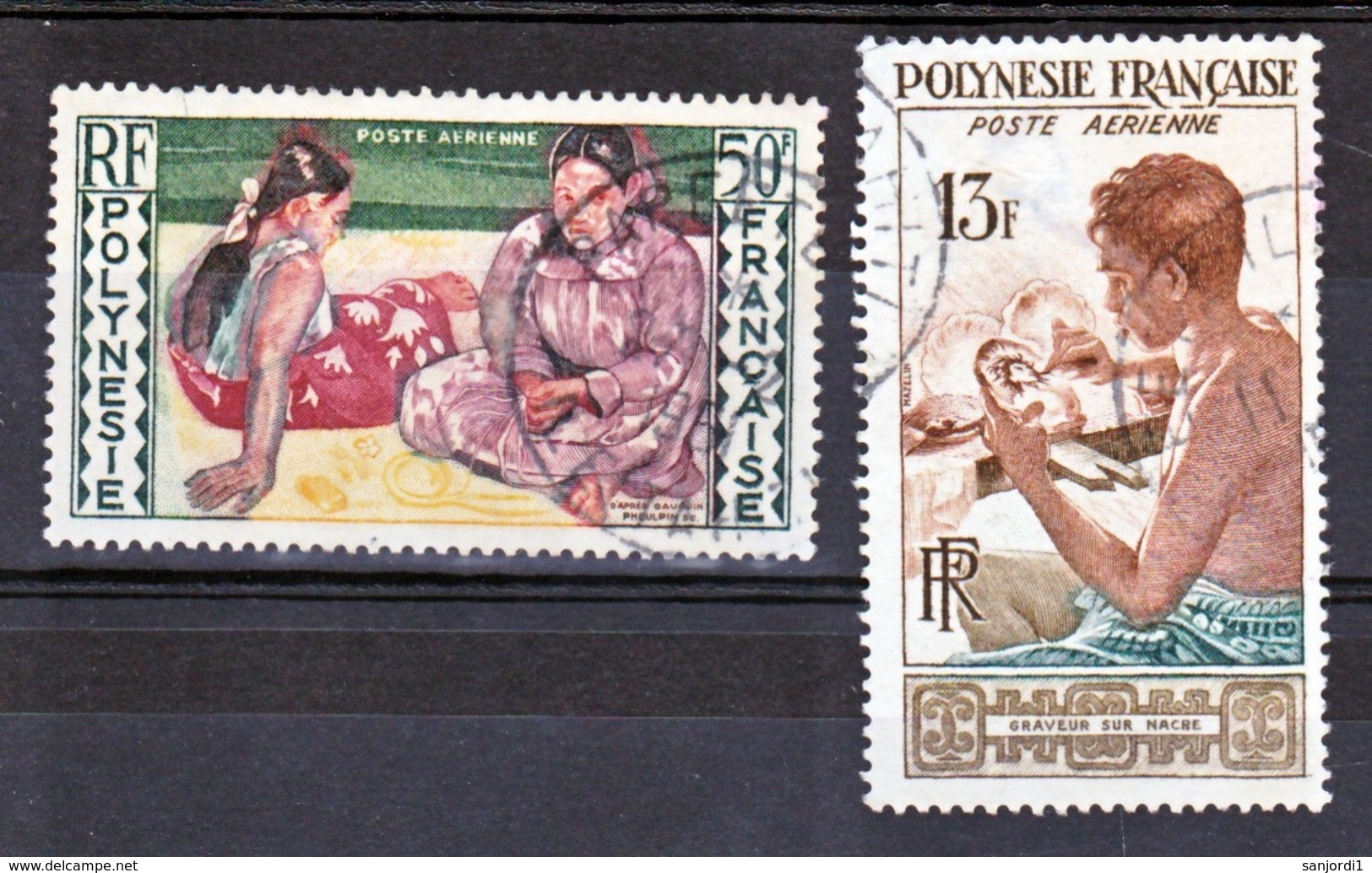 Polynésie PA   1 2  Tableaux De Gauguin Oblitérés Used Cote 10 - Neufs