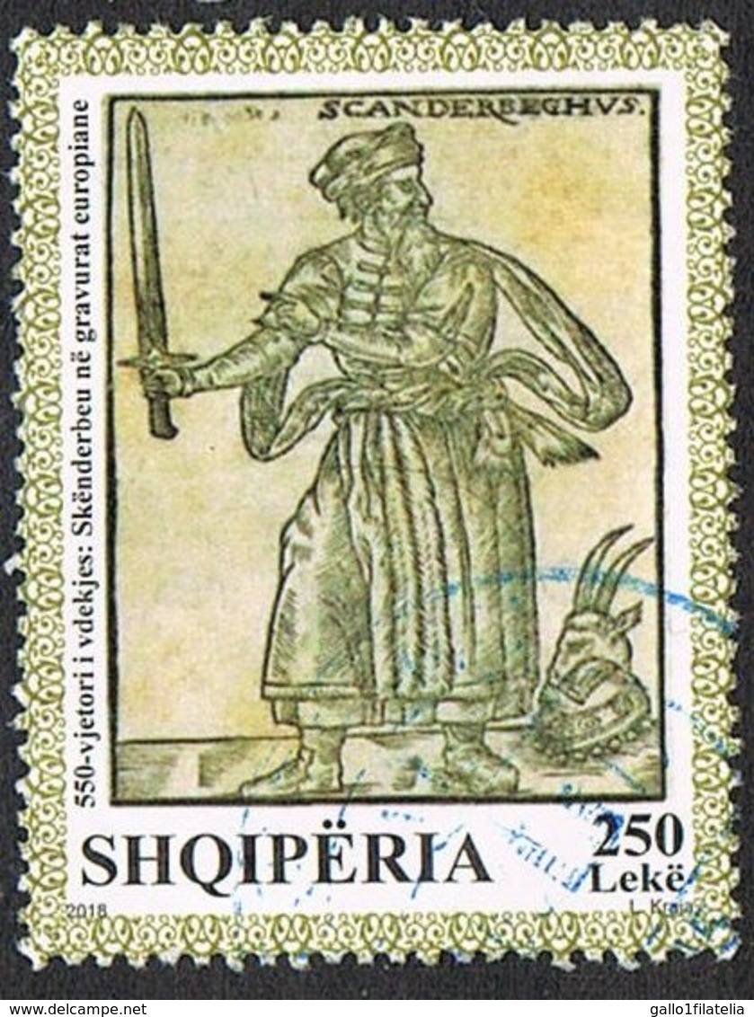 2018 - ALBANIA - 550mo ANNIVERSARIO DELLA MORTE DI SKANDERBEG / 550th ANNIVERSARY OF DEATH OF SKANDERBEG. USATO / USED. - Albania