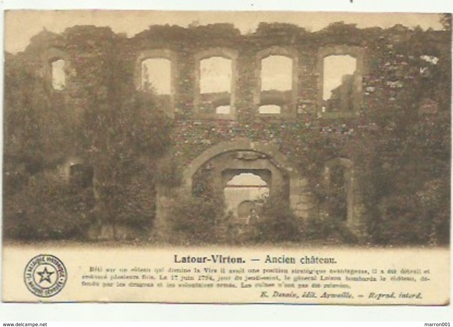 Latour- Virton - Ancien Chateau  - Verzonden 1910 - Virton