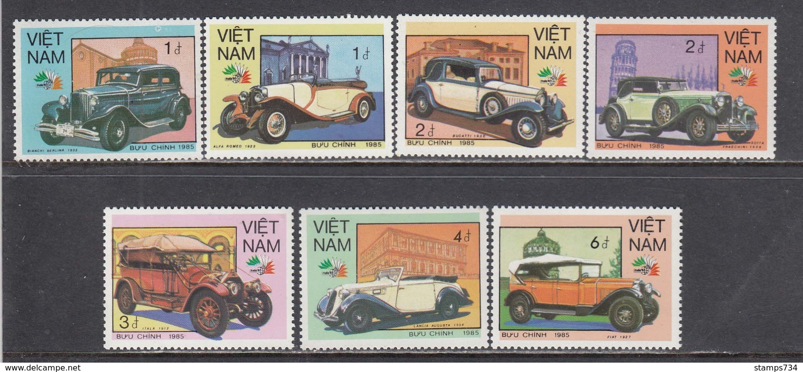 Vietnam 1985 - Automobile, Mi-Nr. 1618/24, Perforated, MNH** - Vietnam