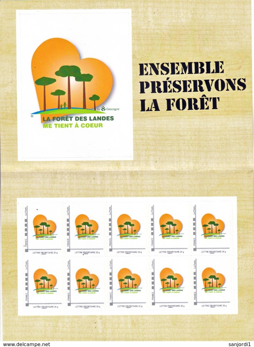 France Collector 34 émis Par La Poste 2009 2011 Préservons La Forêt Le Pin Des Landes A été Plié Tirage 14 500 - Collectors