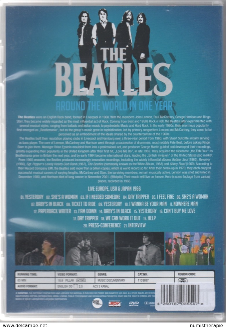 DVD NTSC : The Beatles Around The World In One Year (1966) : 19 Titres + 2 - Musik-DVD's