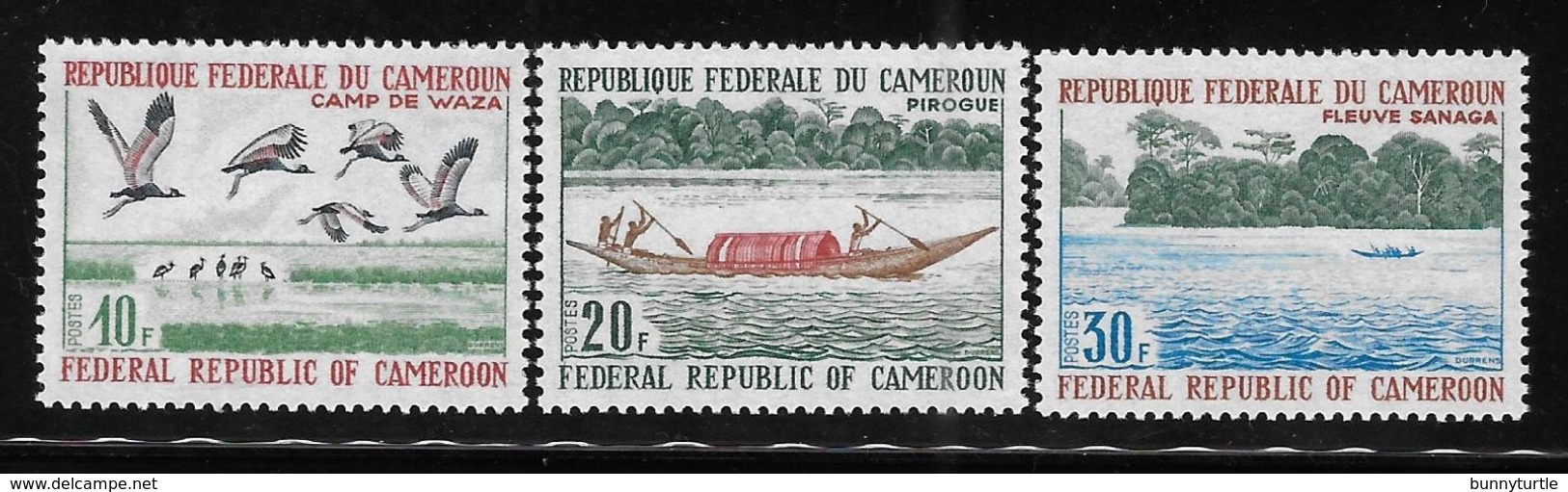 Cameroun Cameroon 1971 River Scenes Sanaga River Birds Cranes MNH - Cameroon (1960-...)