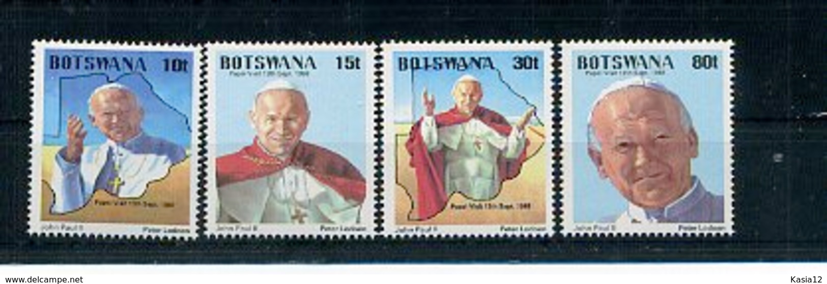 A24242)Johannes Paul II.: Botswana 439 - 442** - Päpste