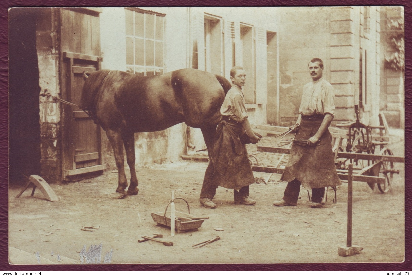 CPA - PHOTO - Maréchal-Ferrand / Cheval - Autres & Non Classés