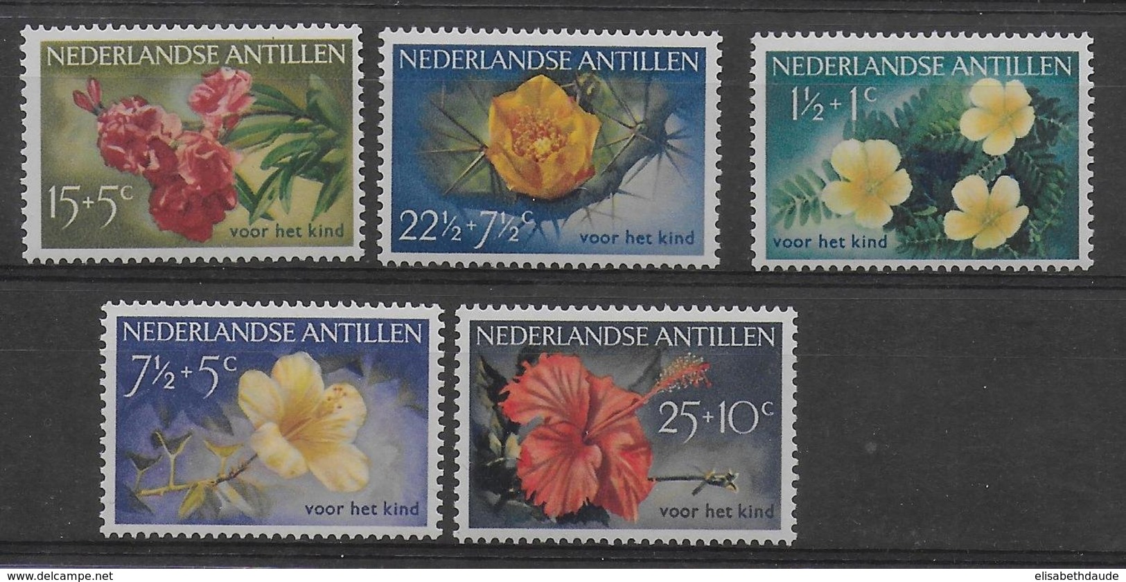 NEDERLANSE ANTILLEN - SERIE YVERT N° 1084/1087 * MLH - COTE = 22.5 EUR. - FLORE - Curaçao, Antille Olandesi, Aruba
