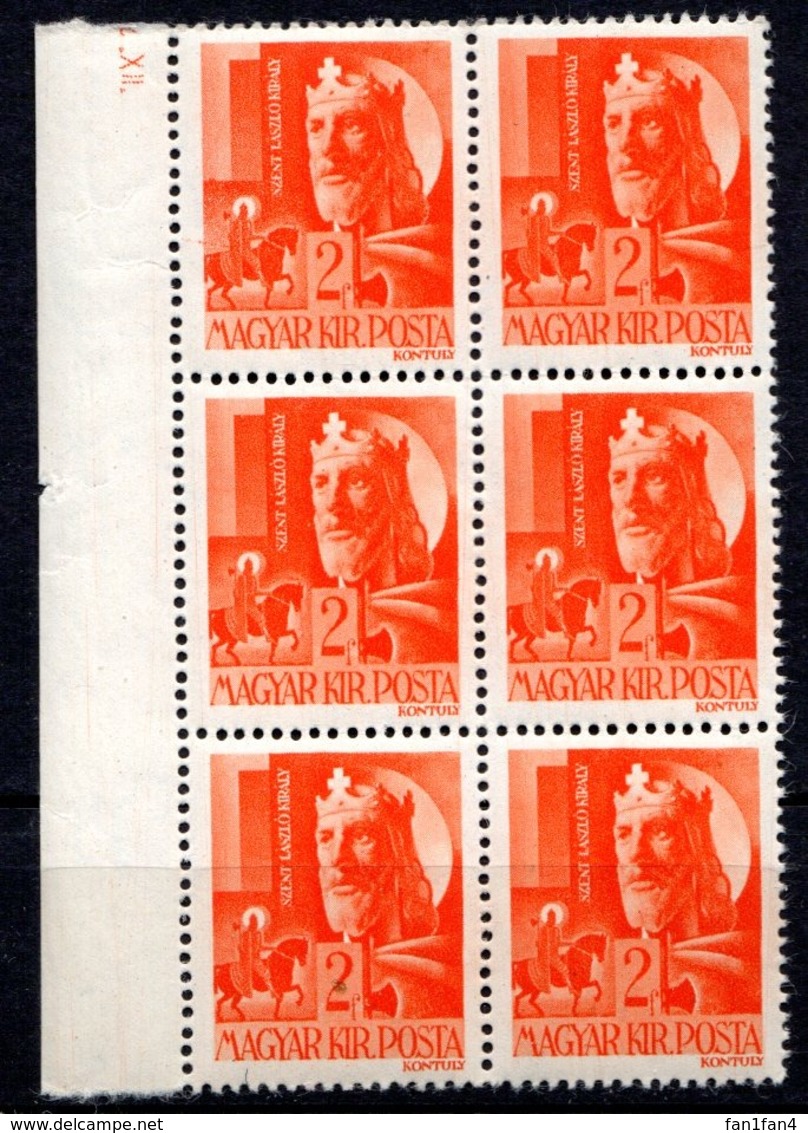 HONGRIE - (Royaume (Régence)) - 1943-44 - Bloc De 6 Des N° 612 Et 613 - (Arpad Et Saint Ladislas) - Unused Stamps