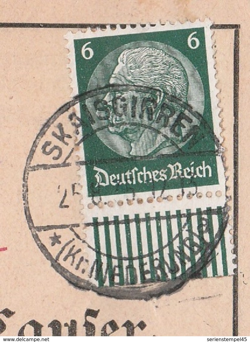 Ostpreussen Deutsches Reich Karte Mit Tagesstempel Skaisgirren Kr Niederung 1935 RB Gumbinnen - Covers & Documents