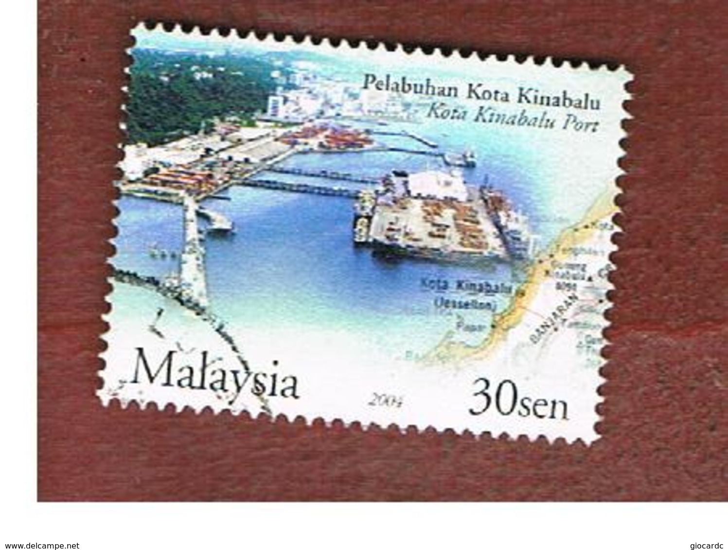 MALESIA (MALAYSIA)  -  SG 1214 -   2004  PORTS & HARBOURS: KOTA KINABALU  -  USED ° - Malesia (1964-...)