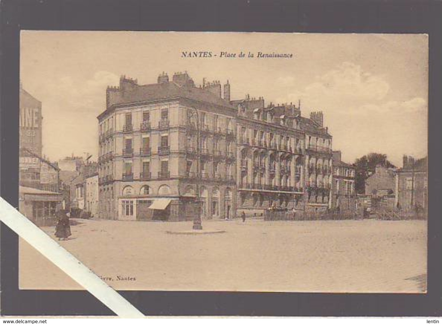 Nantes / Place De La Renaissance (emplacement Du Théatre Qui A Brulé Bien Visible) Rare - Nantes