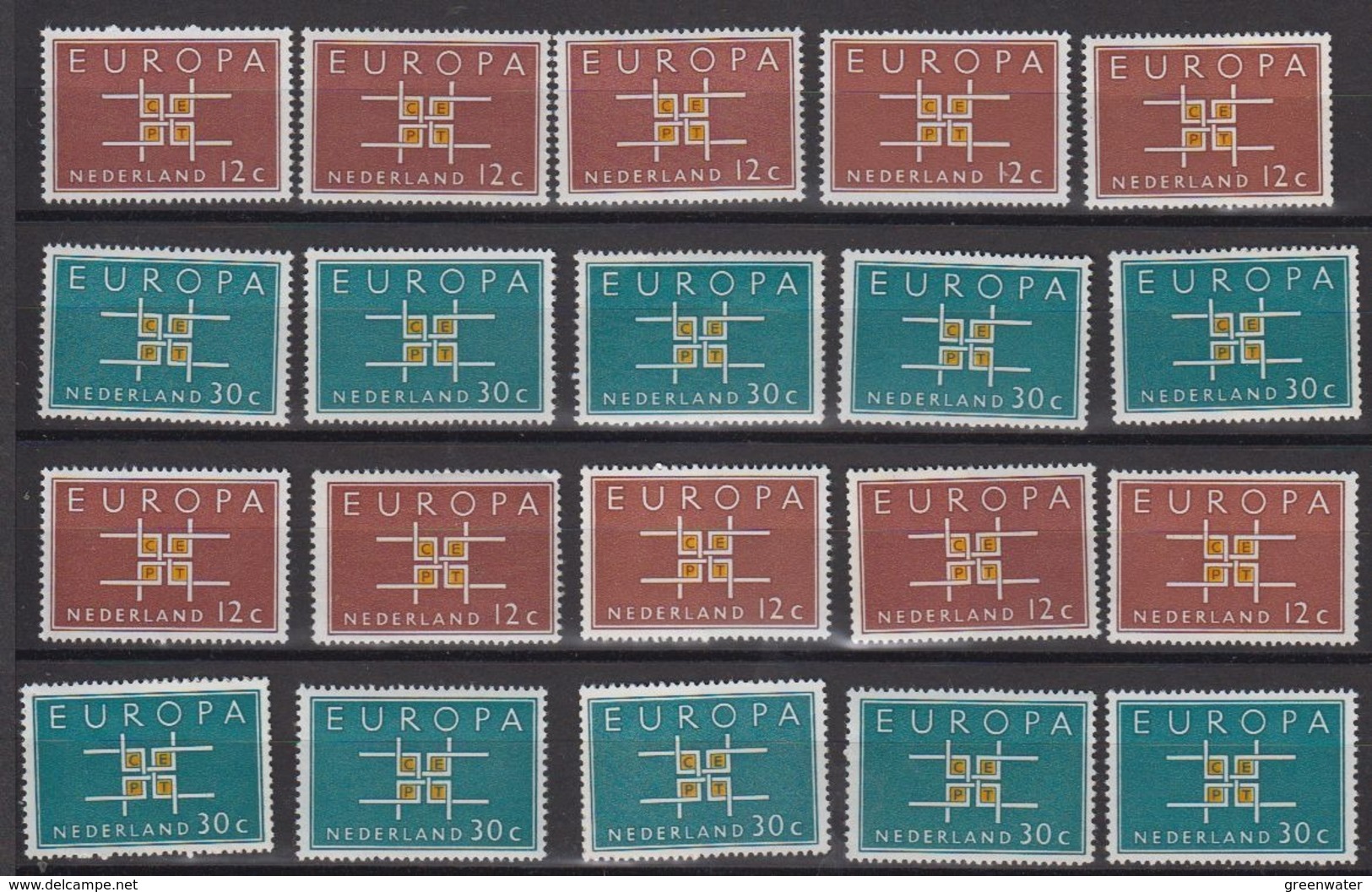 Europa Cept 1963 Netherlands 2v (10x) ** Mnh  (44937) - 1963