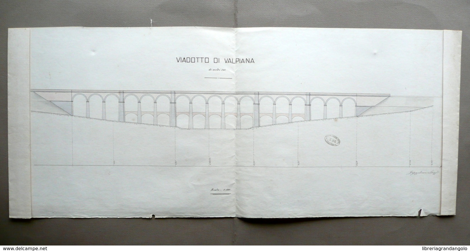 Viadotto Di Valpiana 2 Tavole Particolari Coppi Massa Marittima 1892 Circa - Non Classificati