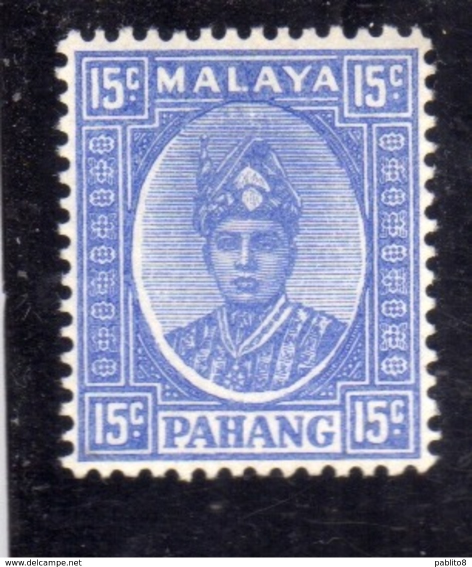 MALAYA PAHANG MALESIA 1935 SULTAN ABU BAKAR 1941 CENT. 15c MNH - Pahang