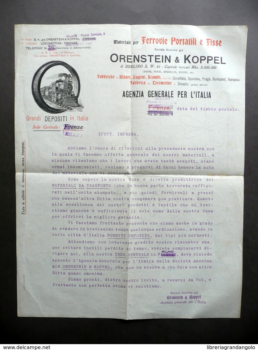 Orensterin & Koppel Berlino Materiali Per Ferrovie Portatili E Fisse Anni '20 - Non Classificati