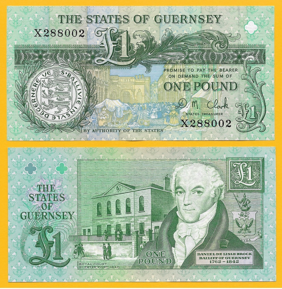 Guernsey 1 Pound P-52c 1991 UNC - Guernsey