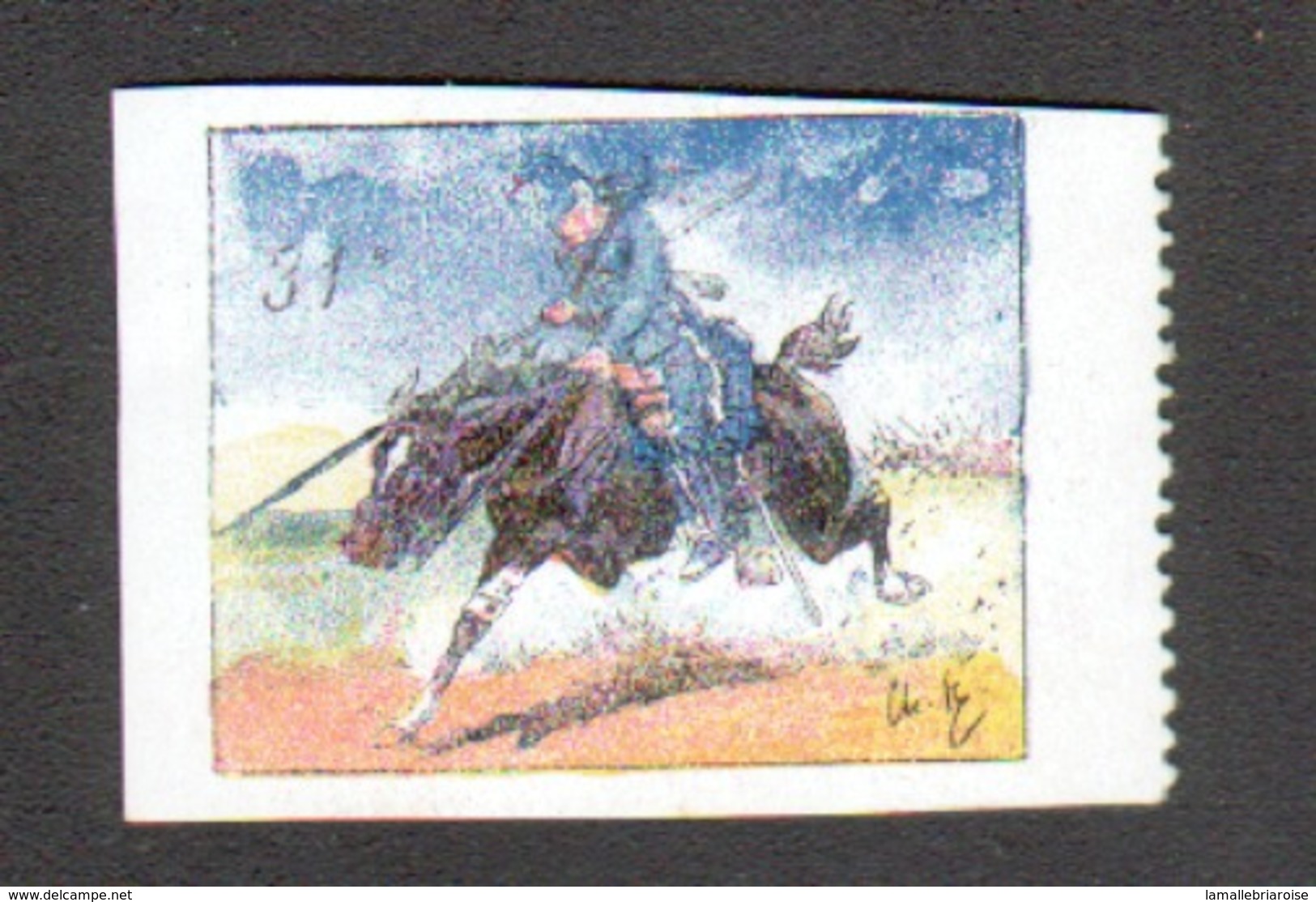 Vignette 31e Regiment De Cavalerie, Signee - Vignettes Militaires