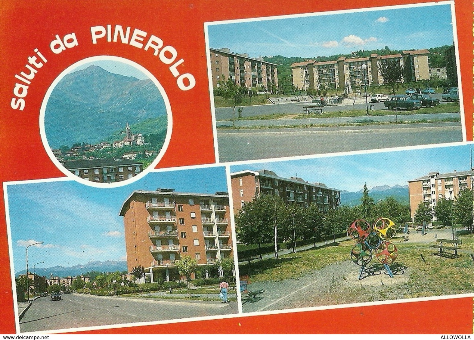 5478" SALUTI DA PINEROLO " 4 VEDUTE - CART. POST. ILLUSTRATA NON SPED. - Saluti Da.../ Gruss Aus...