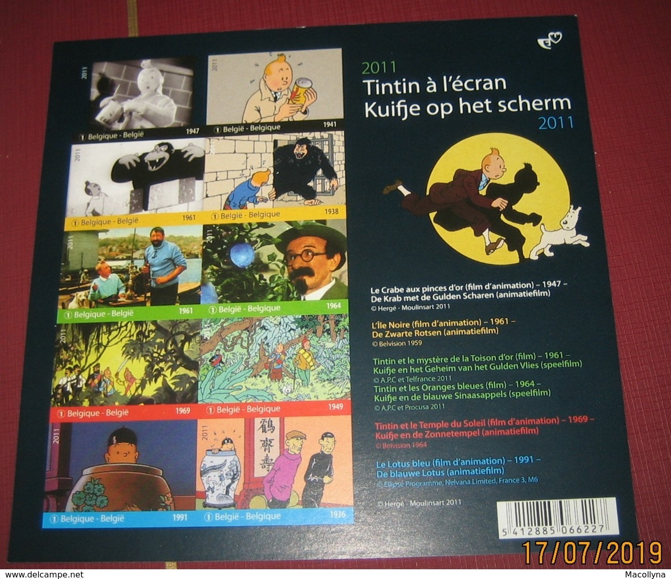 BLOK 192 Kuifje Op Het Scherm** 4165/74** Ongetand + Ongenummerd -Tintin à L'écran (Non-Dentelée) + Imperforated - Autres & Non Classés