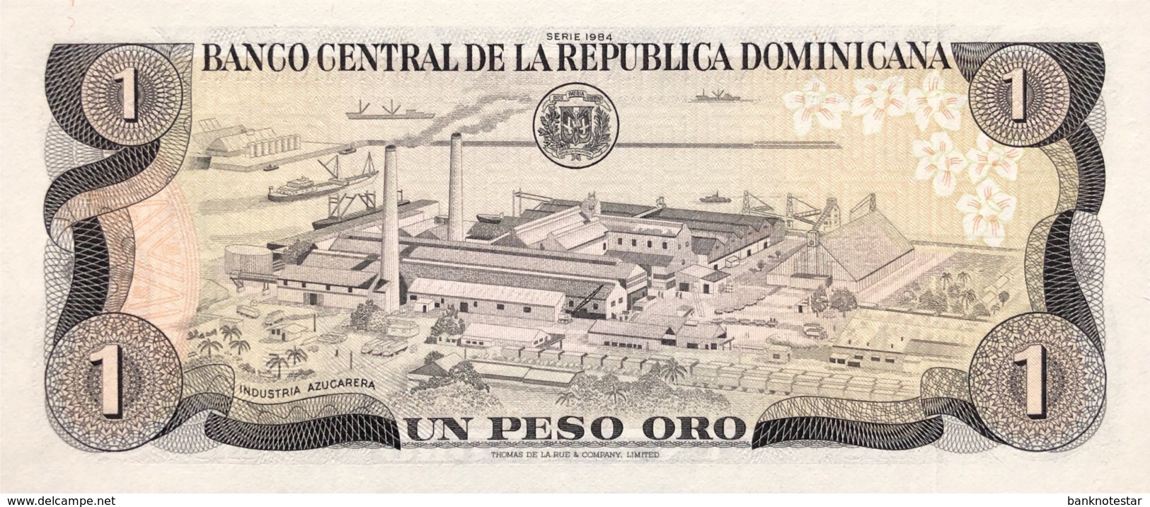 Dominican Republic 1 Peso Oro, P-126a (1984) - UNC - Dominicana