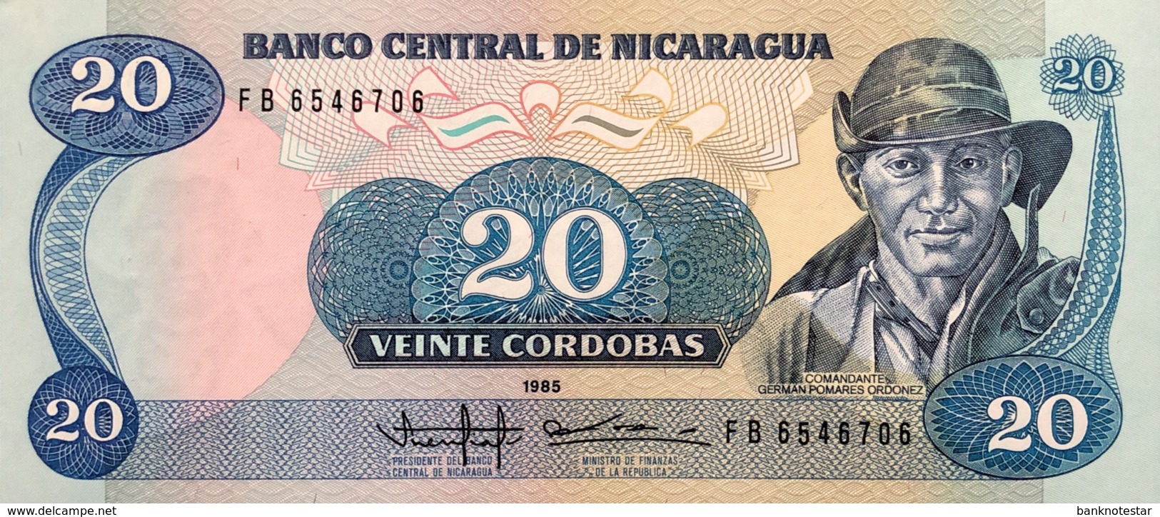 Nicaragua 20 Cordobas, P-152 (1985) - UNC - Nicaragua