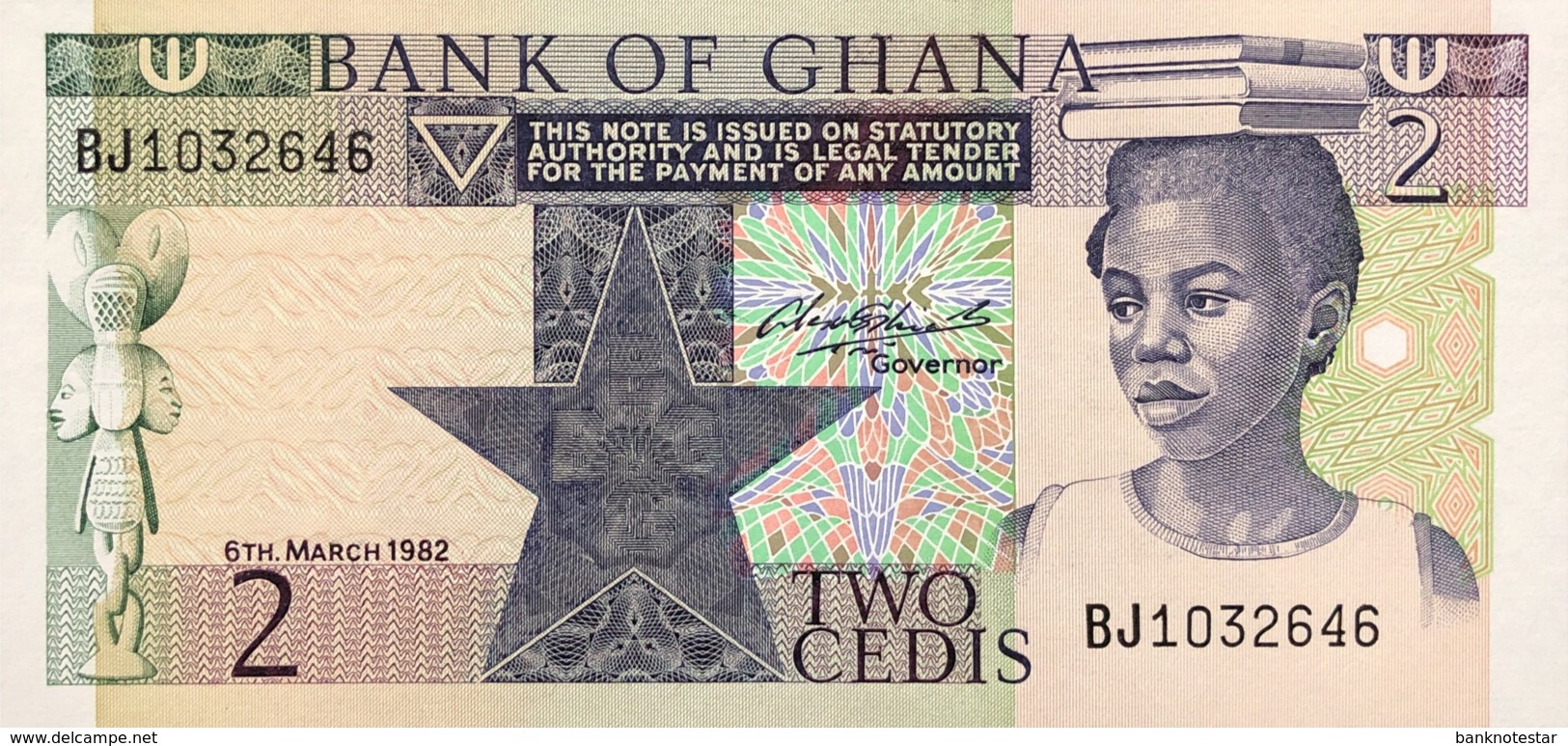 Ghana 2 Cedis, P-18d (6.3.1982) - UNC - Ghana