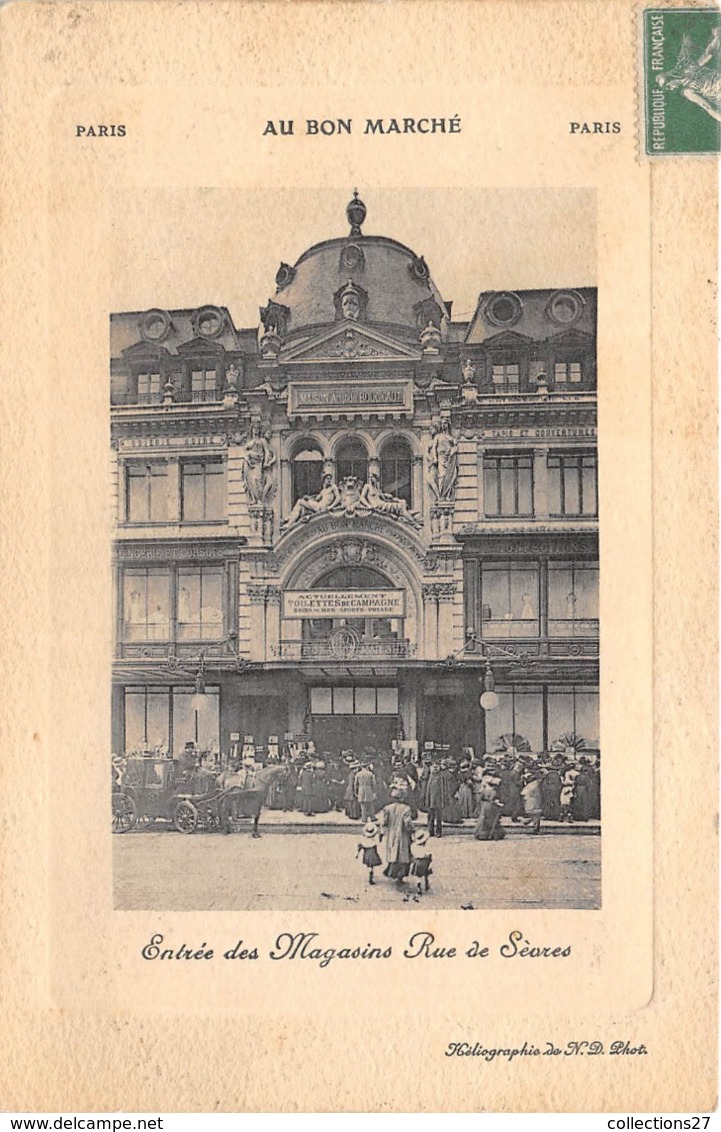 PARIS-75007- AU BON MARCHE- ENTREE DES MAGASINS RUE DE SEVRES - Arrondissement: 07