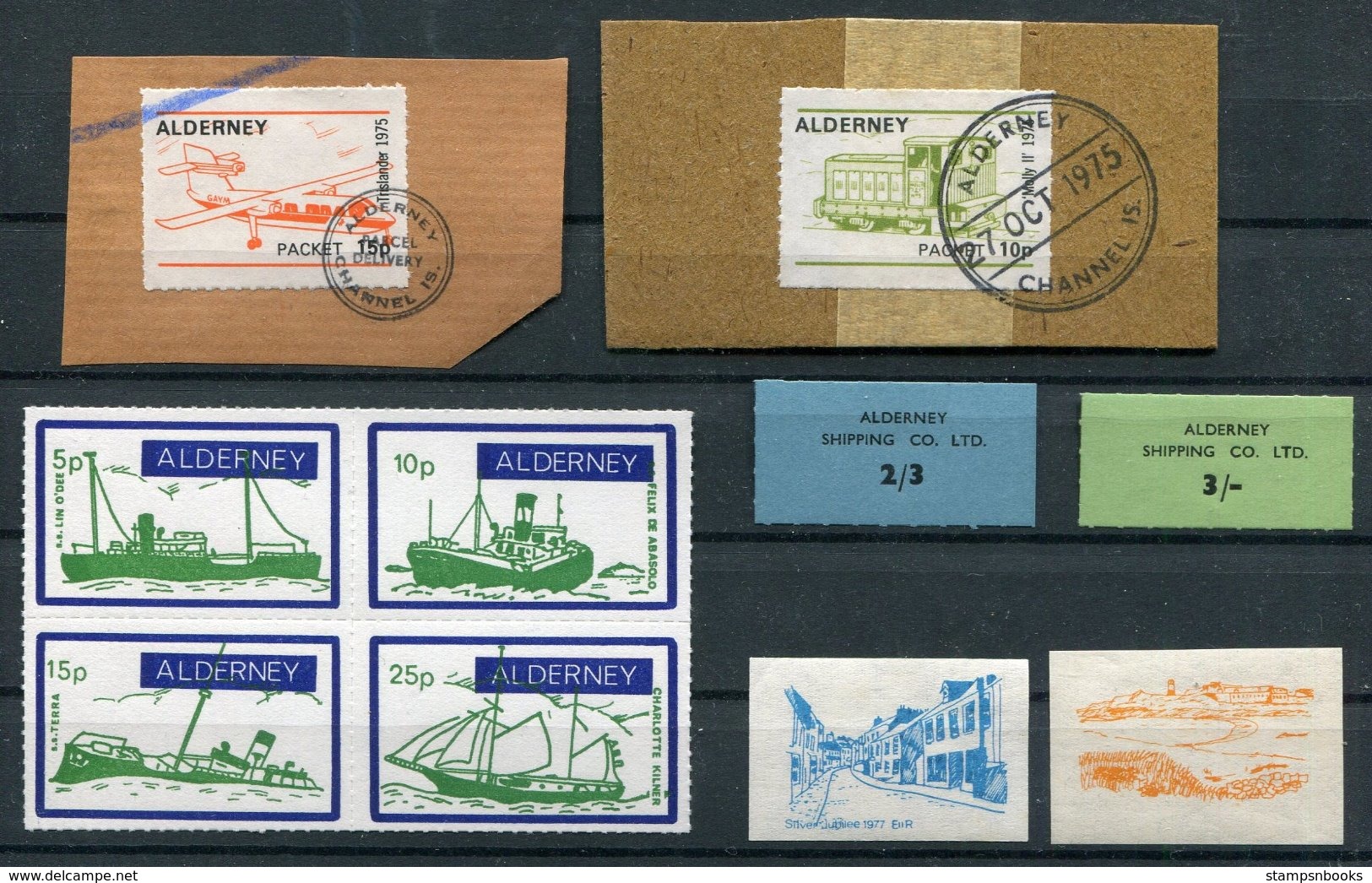 Alderney X 25 Packet Shipping Local Bird Ships Mint + Used Stamps - Alderney