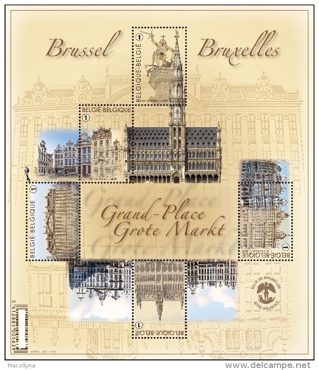4175/79** Blok 193** Grote Markt Brussel Postfris Met Toeslagzegels - BF 193** Grand- Place Bruxelles MNH - 1961-2001
