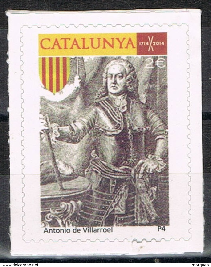 Viñeta CATALUNYA 2 Euros 2014, Antonio De VILLARROEL, Militar Guerra Secesion, Label, Cinderella ** - Variedades & Curiosidades