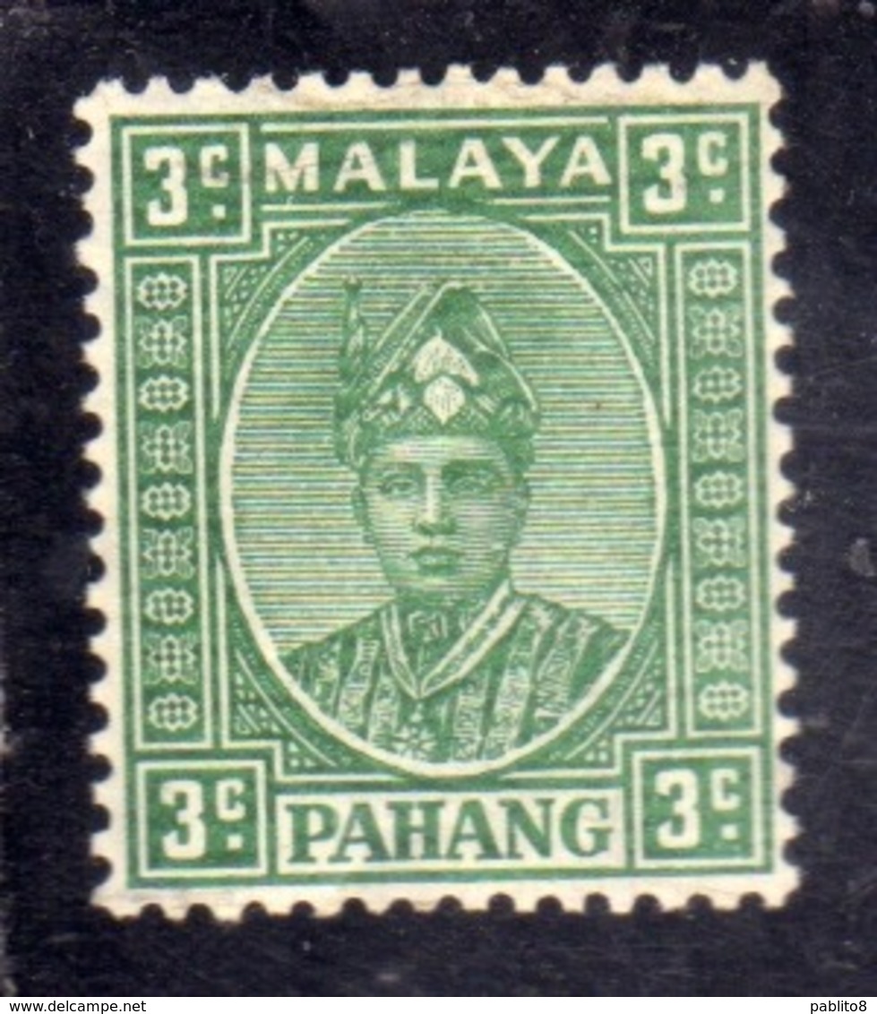 MALAYA PAHANG MALESIA 1935 SULTAN ABU BAKAR 1941 CENT. 3c MNH - Pahang