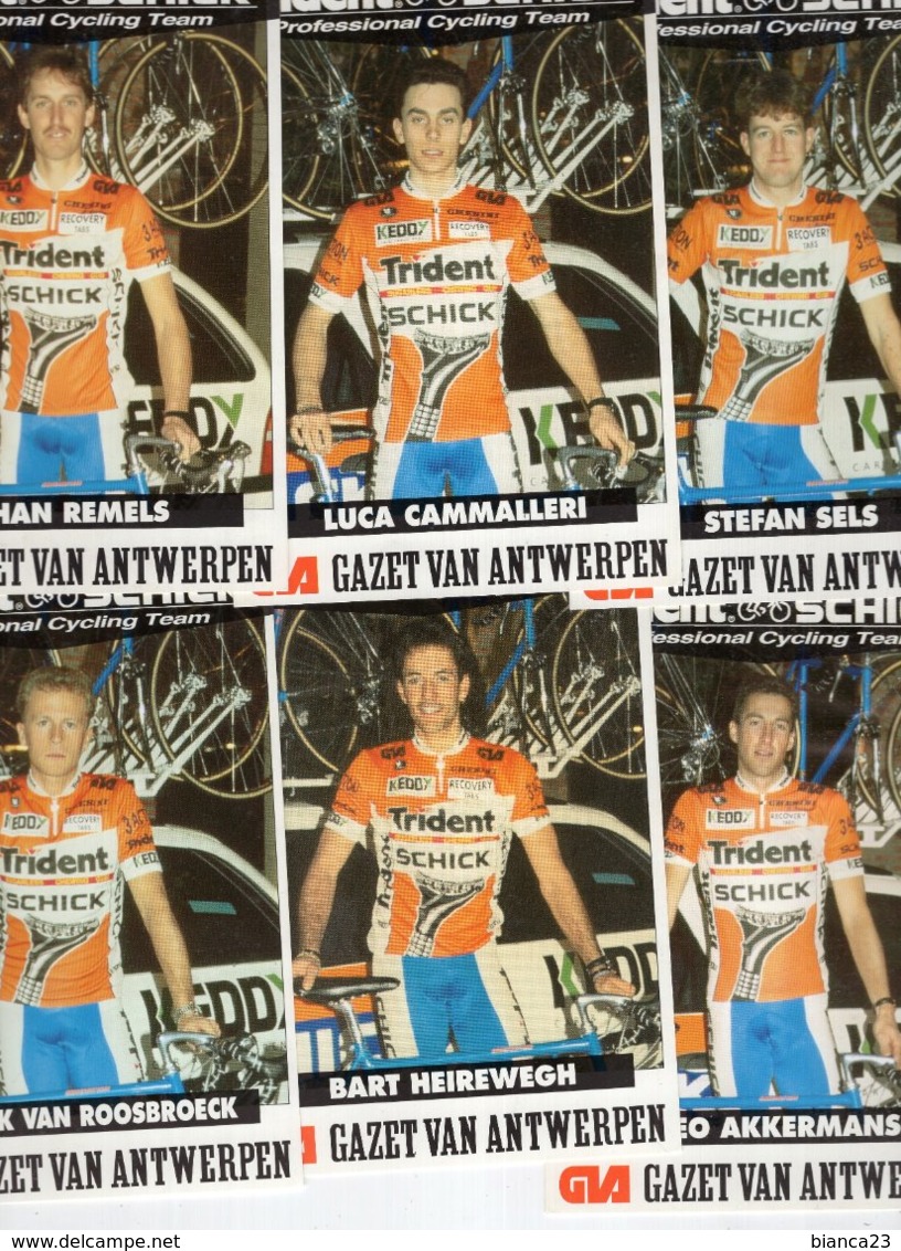 7300 CP  Cyclisme Lot 12 Cartes Team Trident 1994 - Cyclisme