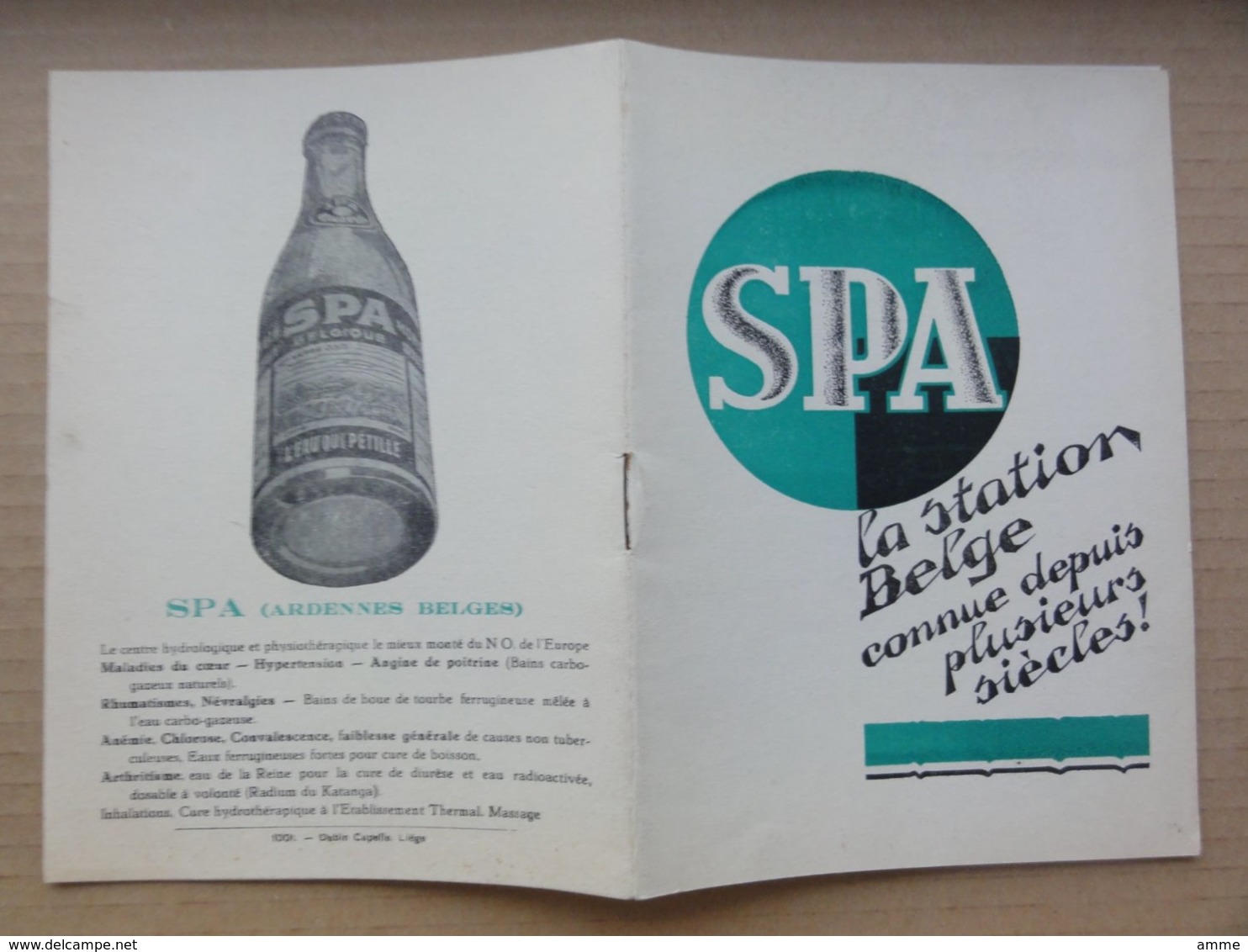 Spa   *  (Brochure - Folder)  Spa, La Station Belge Connue Depuis Plusieurs Siècles! - Dépliants Touristiques