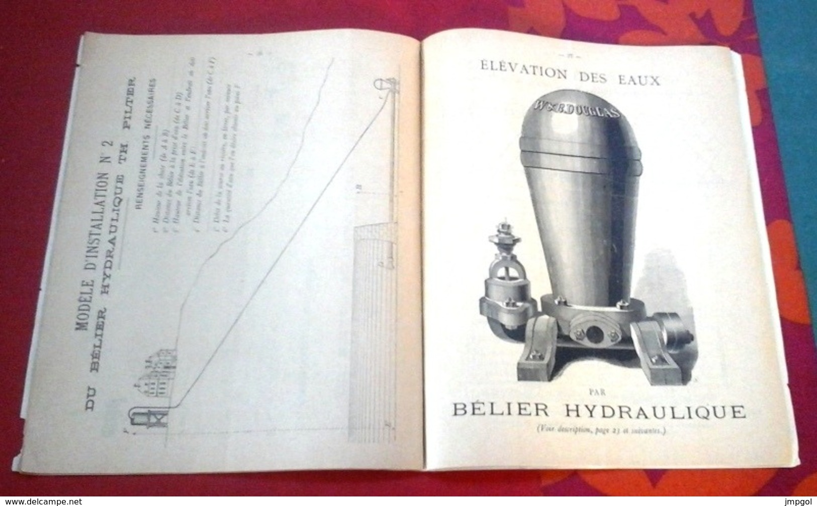 Catalogues 1894 Pompes TH. PILTER Rue Alibert Paris Pompes à Moteurs Pompes à Bras Pompes à Incendie Clôtures