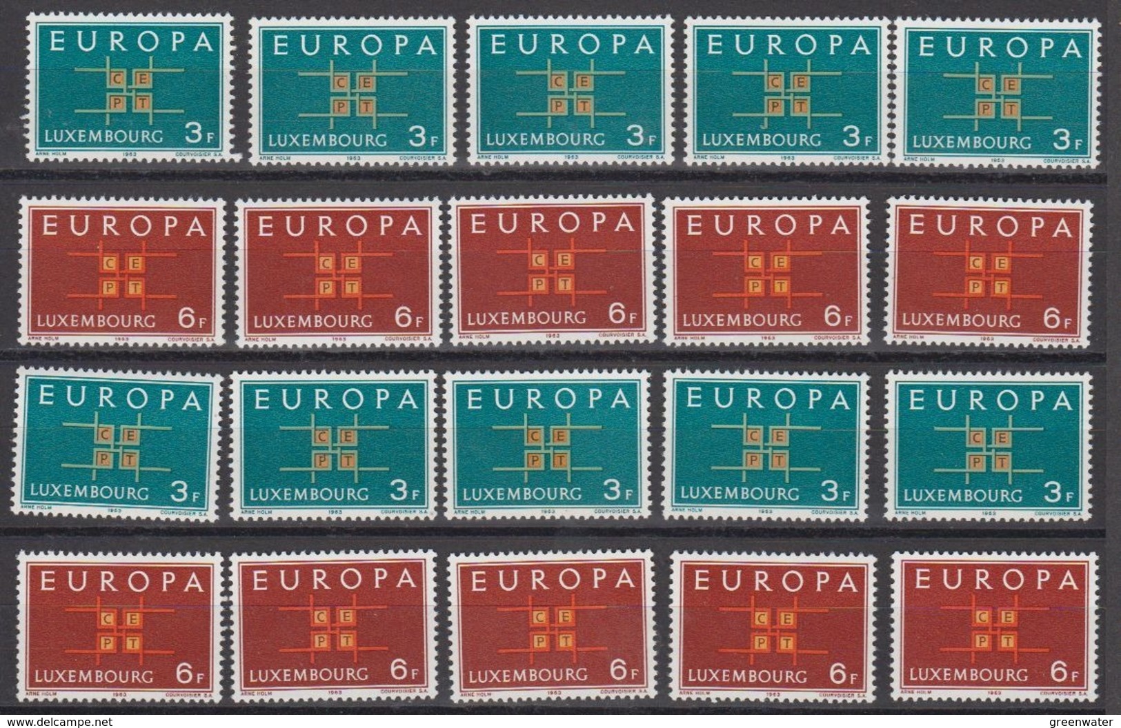 Europa Cept 1963 Luxemburg 2v (10x) ** Mnh (44940) - 1963