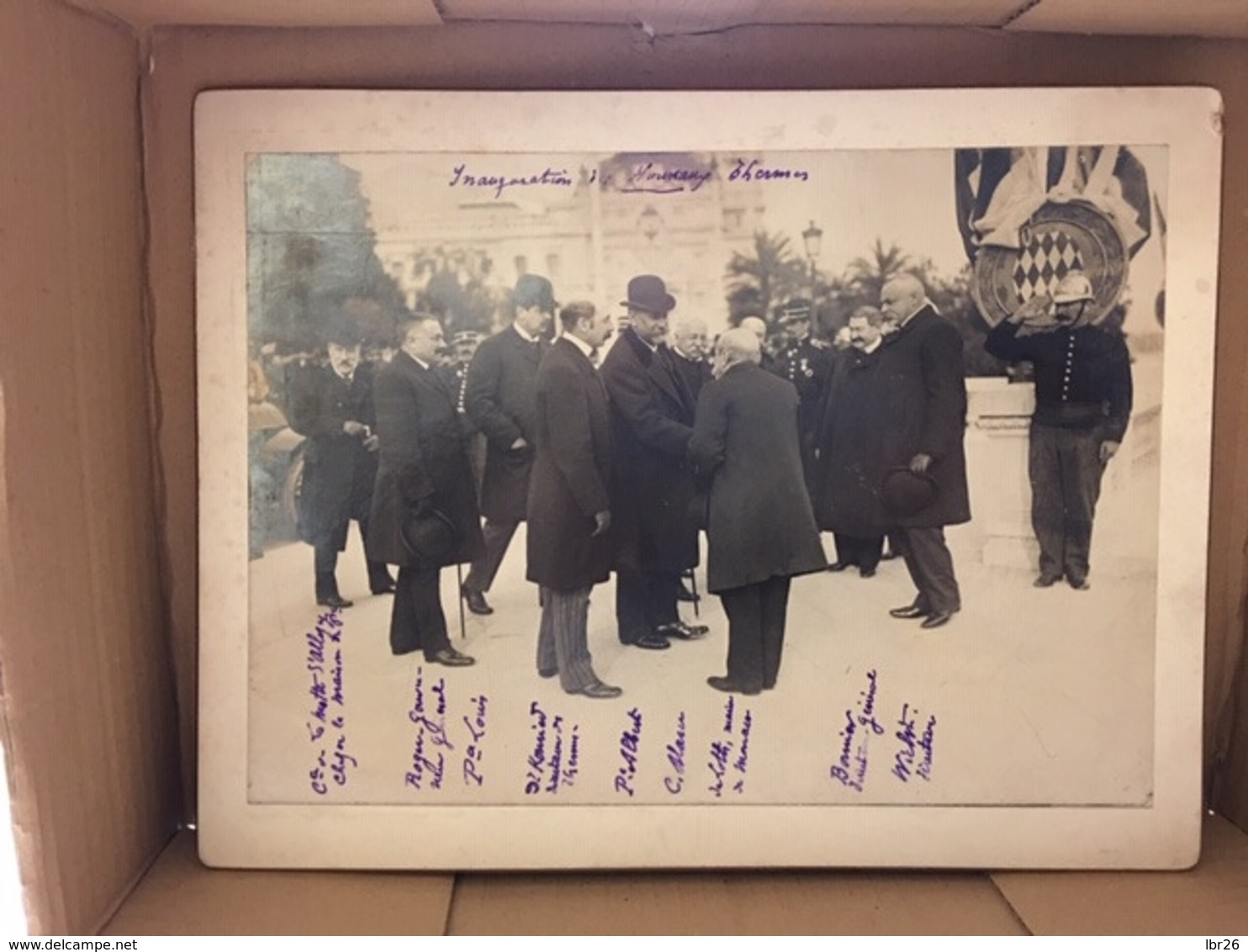 RARE PHOTO MONACO Prince ALBERT I Inauguration Des Nouveaux Thermes 1908 - Personnes Identifiées