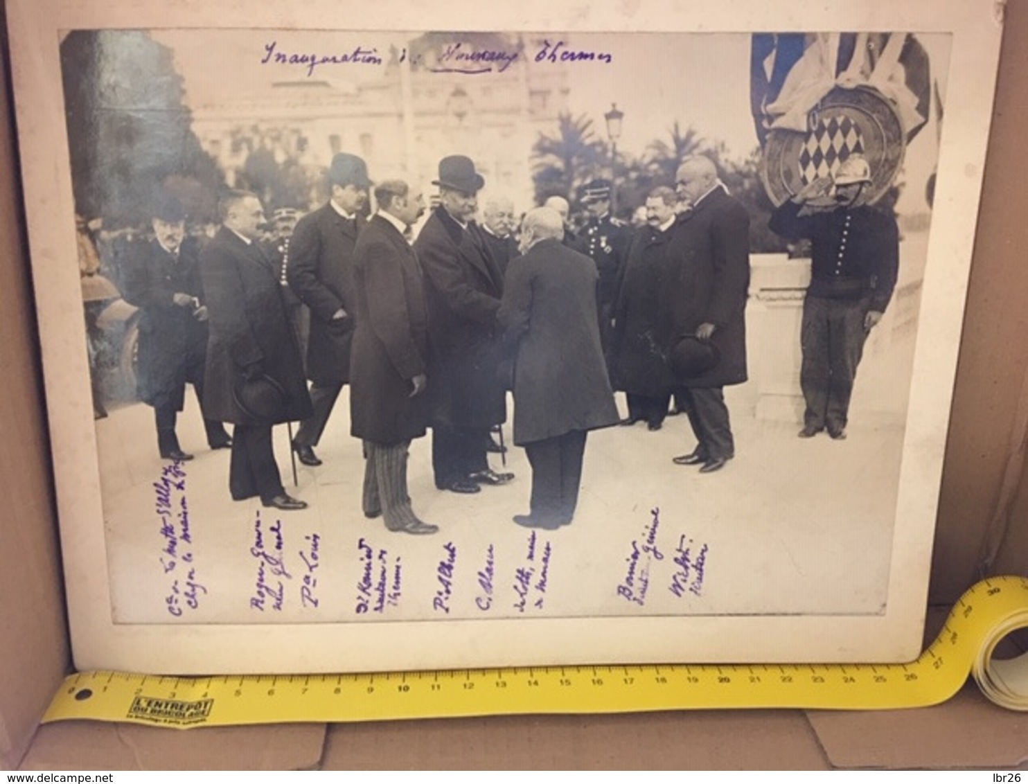 RARE PHOTO MONACO Prince ALBERT I Inauguration Des Nouveaux Thermes 1908 - Personnes Identifiées