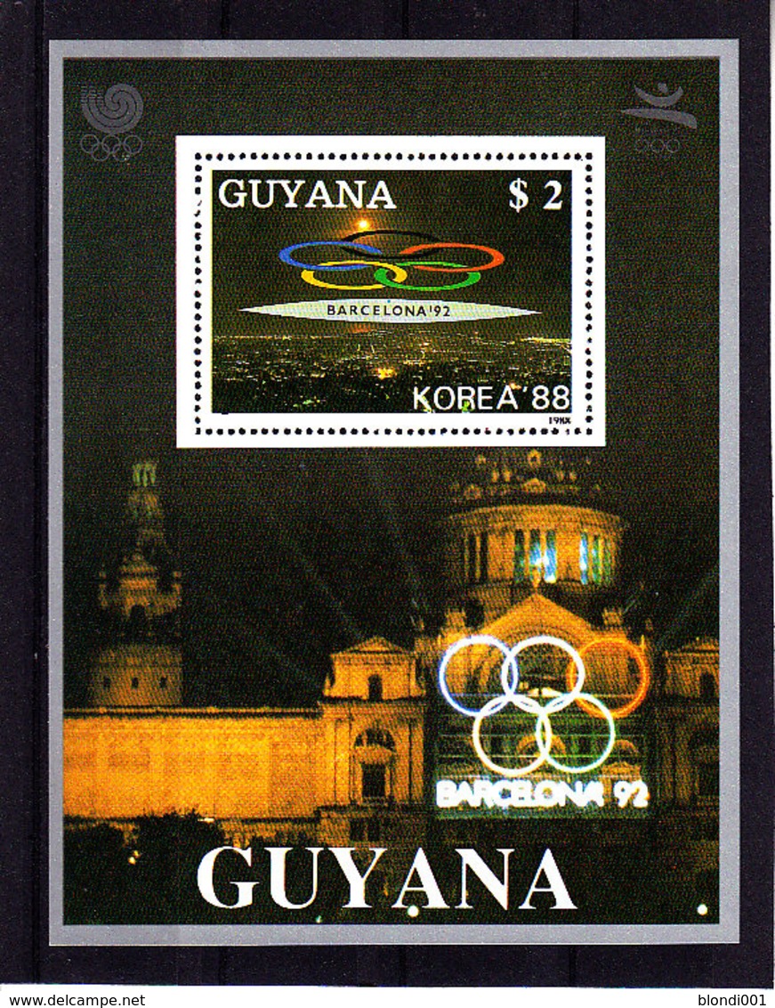 Olympics 1992 - History - GUYANA - S/S Silver MNH - Summer 1992: Barcelona