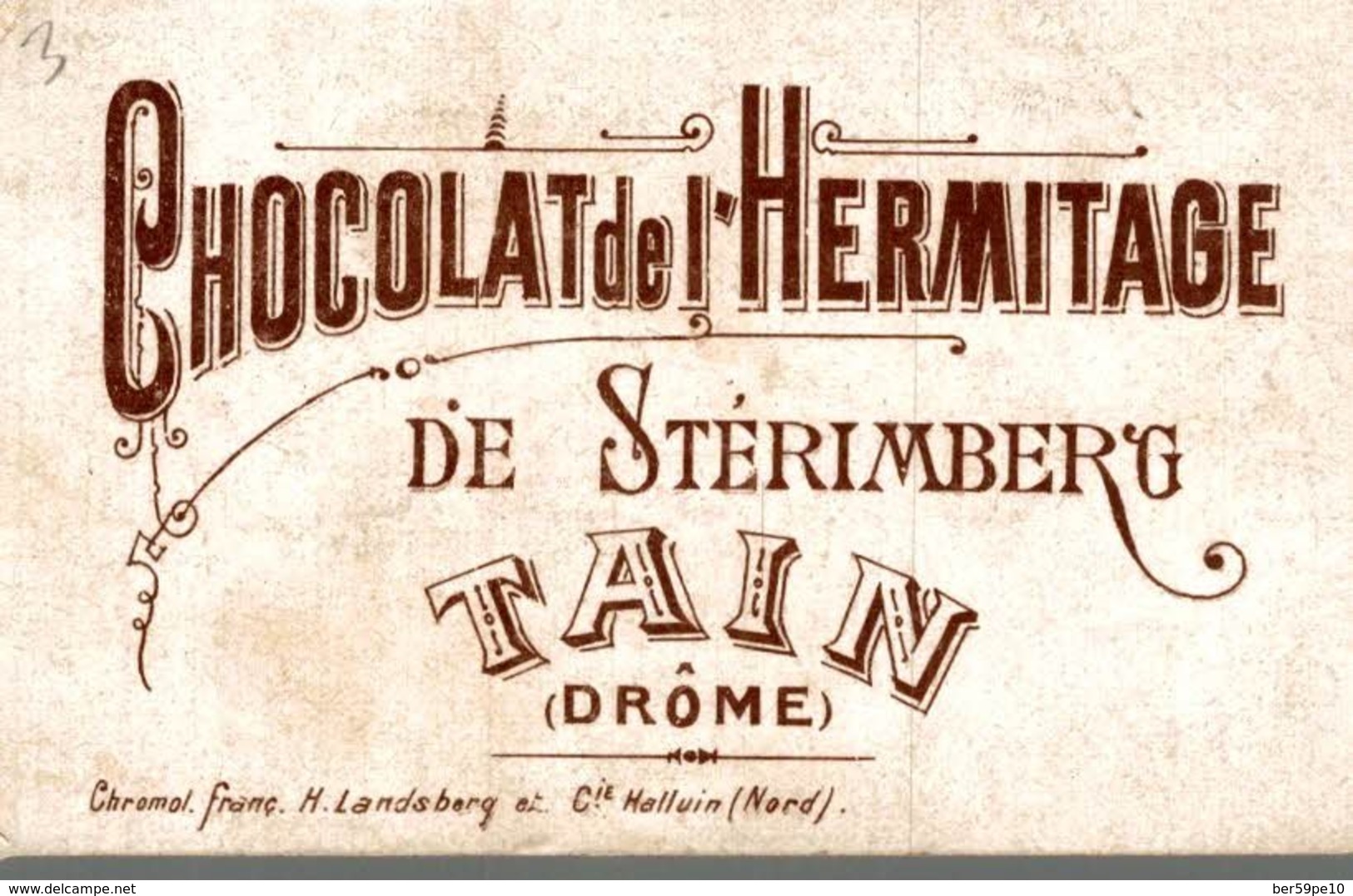 CHROMO CHOCOLAT DE L'HERMITAGE TAIN  SAINT-JEAN-BAPTISTE - Other & Unclassified