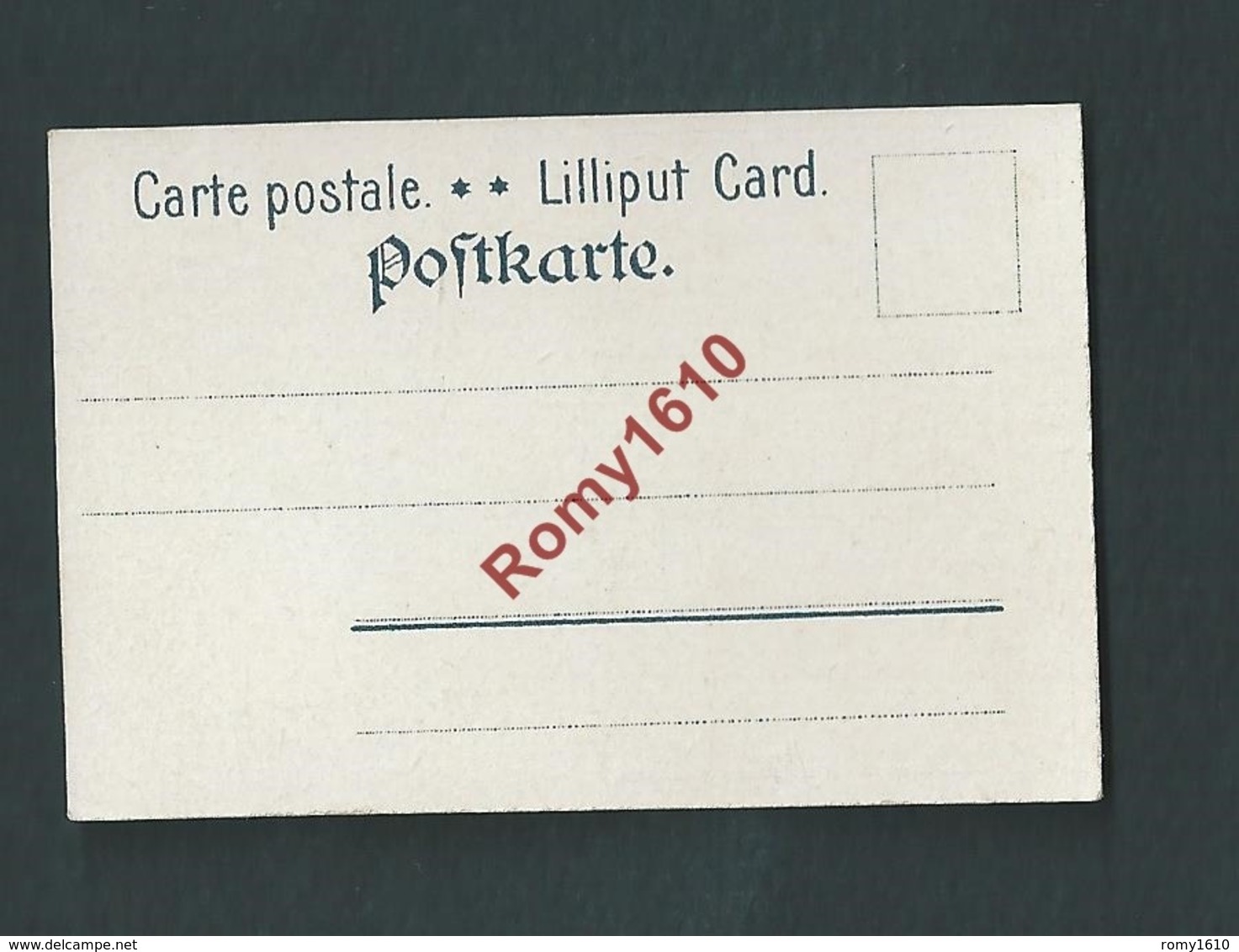 Carte Lilliput. La Plus Petite Carte Postale Ancienne  Connue à Ce Jour. Enfants.  Très Rare. 3 Scans - Autres & Non Classés