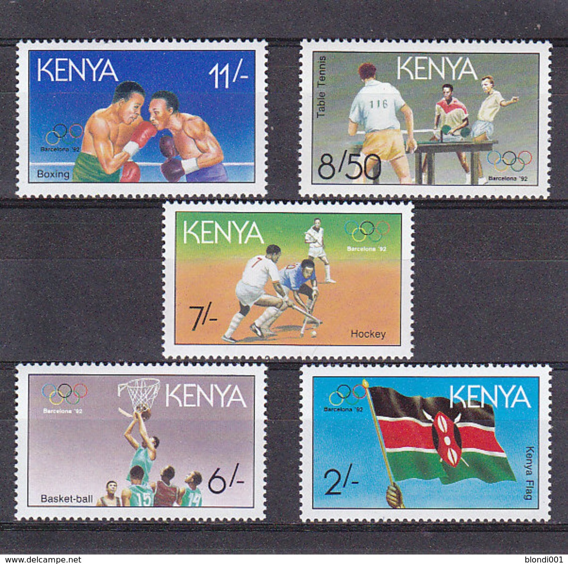 Olympics 1992 - Basketball - KENYA - Set MNH - Verano 1992: Barcelona