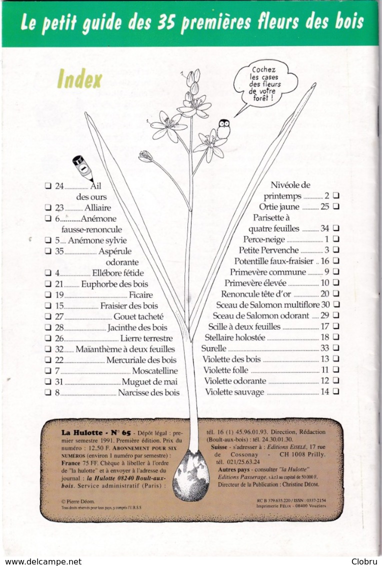 La Hulotte Des Ardennes, N° 65 ; Le Petit Guide Des Fleurs Des Bois - Nature