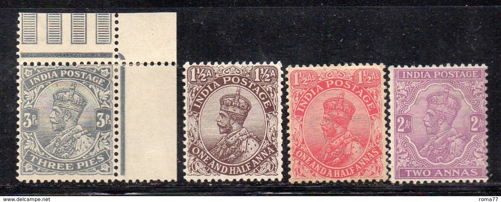 APR1151 - INDIA 1911 , Quattro Valori  */** (2380A) . Molto Freschi - Mauritius (...-1967)