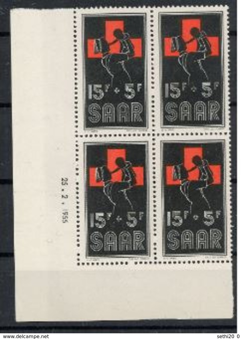 Sarre 1955 Nobel  Red Cross Croix Rouge Coin Daté   MNH - Nobel Prize Laureates