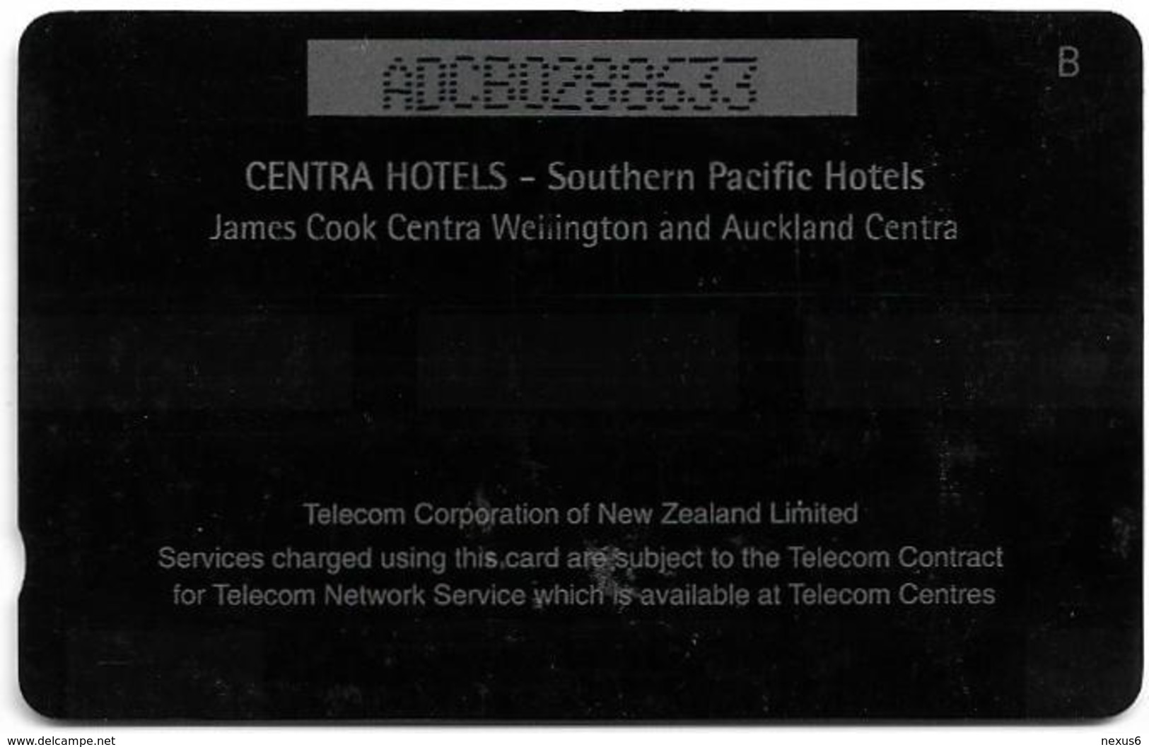 New Zealand - Advertising Cards - Hotels - James Cook & Auckland Centra, 1993, 5$, 7.500ex, Used - Nueva Zelanda