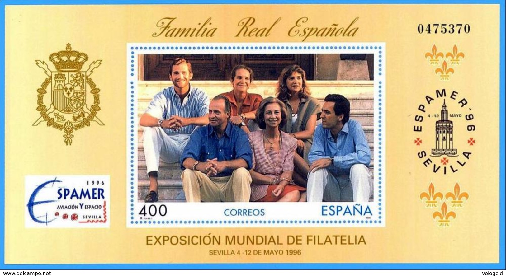 España. Spain. 1996. PO. ESPAMER '96. Familia Real Española - Exposiciones Filatélicas