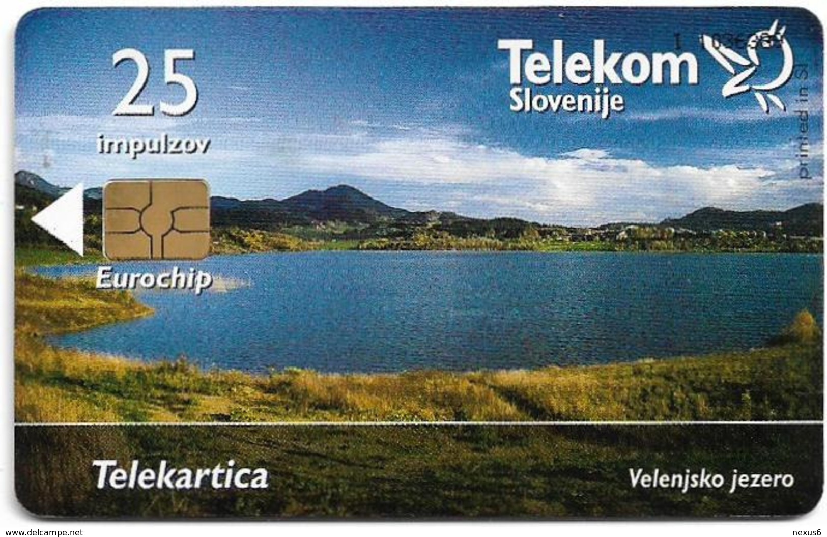Slovenia - Telekom Slovenije - Velenjsko Jezero - 07.2003, 25Units, Chip Gem5 Black, 4.985ex, Used - Slowenien